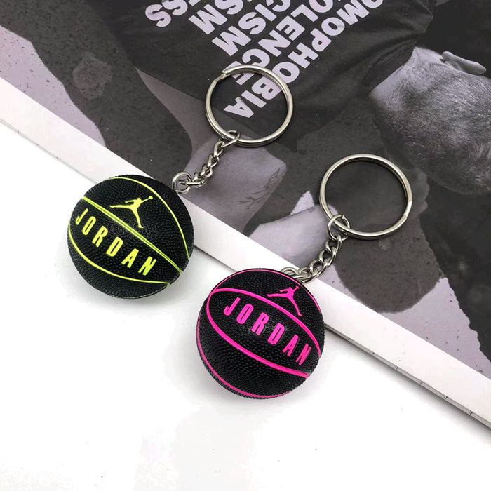 Wholesale creative basketball particle shape trend accessories keychain MOQ≥2 JDC-KC-HLv004