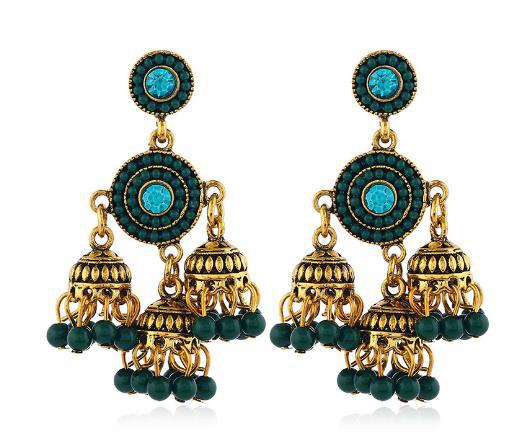 Wholesale Earrings Alloy Bohemian Bells Court MOQ≥2 JDC-ES-KaiQ041