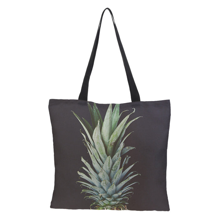 Wholesale Pineapple Cotton Linen Bag Ladies Handbag Shopping Bag Double Sided JDC-SD-QTu009