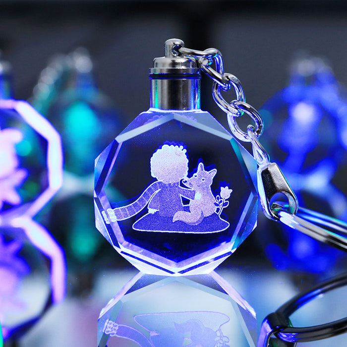 Wholesale Keychains Crystal LED Anime Peripherals Colorful Glow MOQ≥2 JDC-KC-LuoQ003