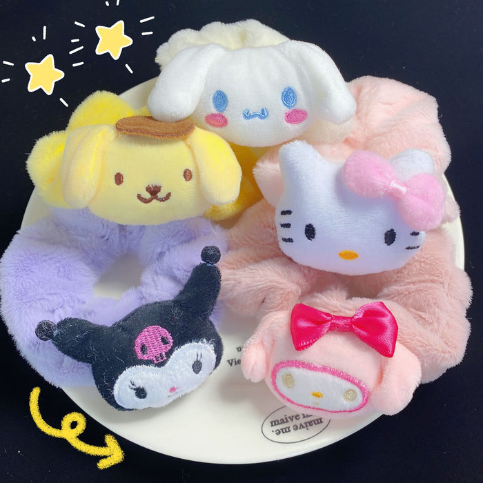 Wholesale Hair Scrunchies Plush Acrylic Cute Cartoon Animation (M) MOQ≥2 JDC-HS-FuYuan007