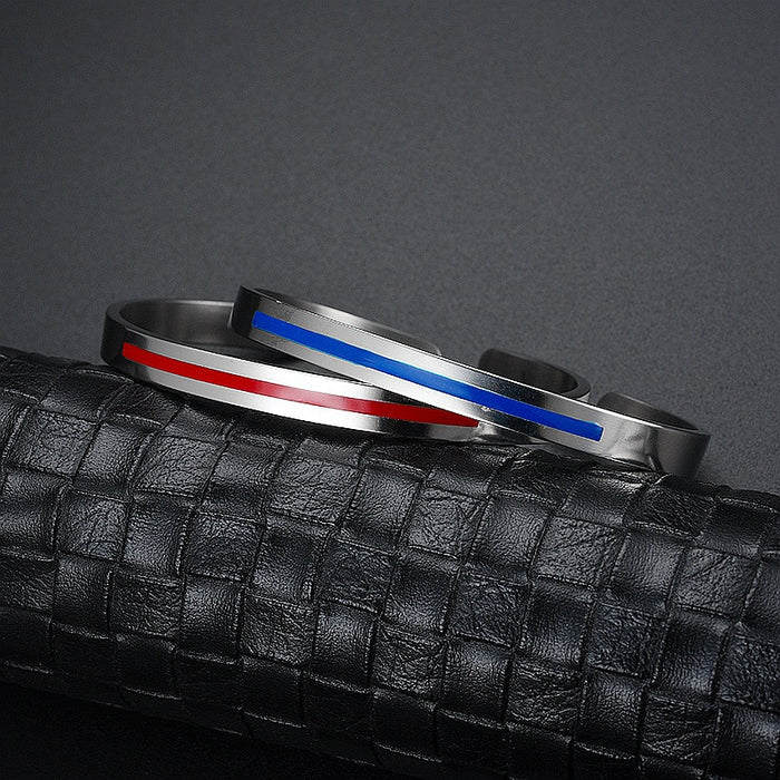 Wholesale C Shape Live Mouth Titanium Steel Bracelet Stainless Steel JDC-BT-DingC008