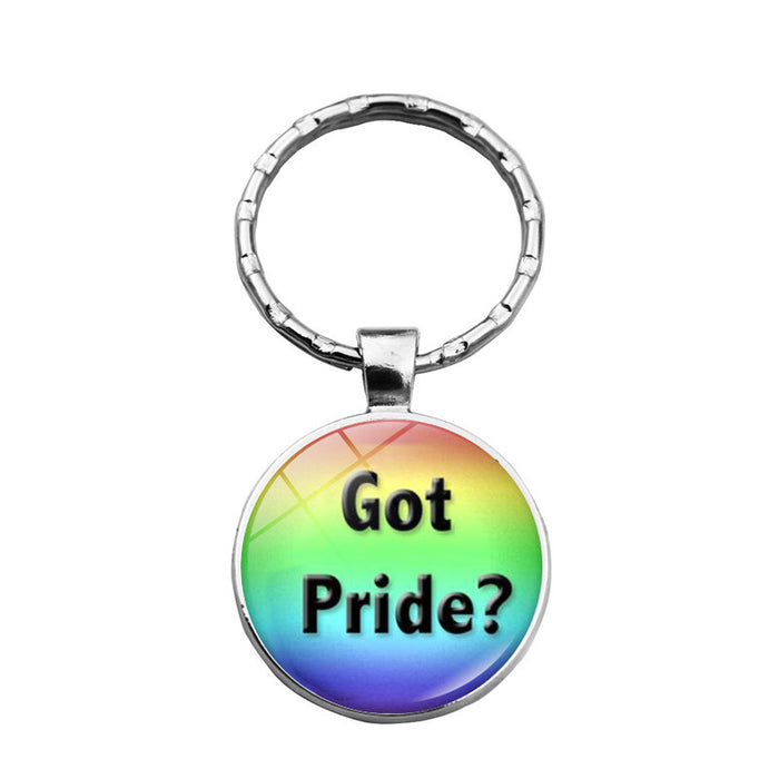 Jewelry WholesaleWholesale LGBT Pride Day Alloy Glass Gemstone Keychain JDC-KC-XuS021 Keychains 溆水 %variant_option1% %variant_option2% %variant_option3%  Factory Price JoyasDeChina Joyas De China