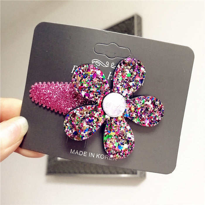 Jewelry WholesaleWholesale five petal flower hair accessories little girl cute children hair clip JDC-HC-Manlun002 Hair Clips 漫沦 %variant_option1% %variant_option2% %variant_option3%  Factory Price JoyasDeChina Joyas De China