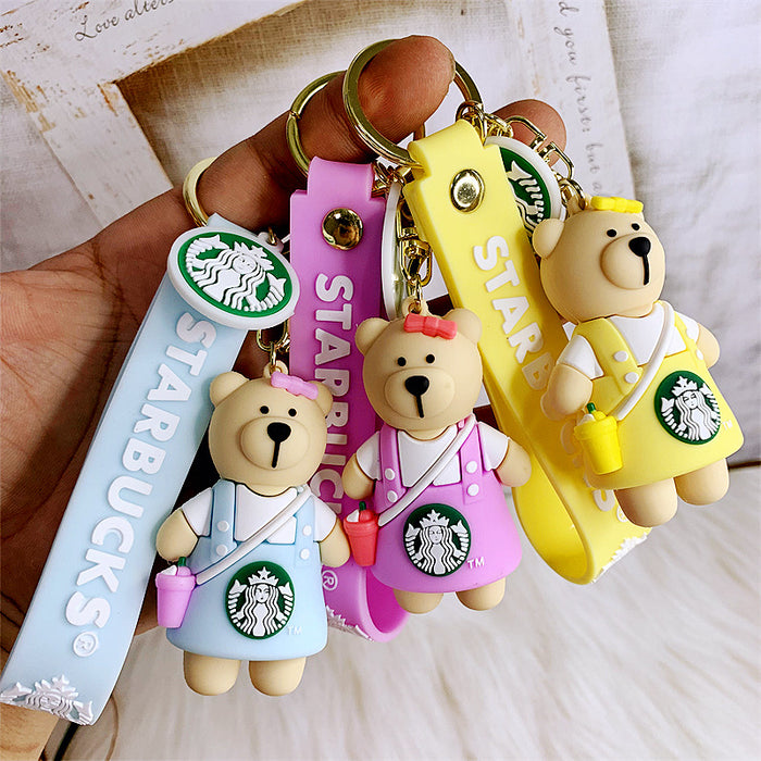 Wholesale Cartoon PVC Cute Bear Keychain (F) JDC-KC-DMF007