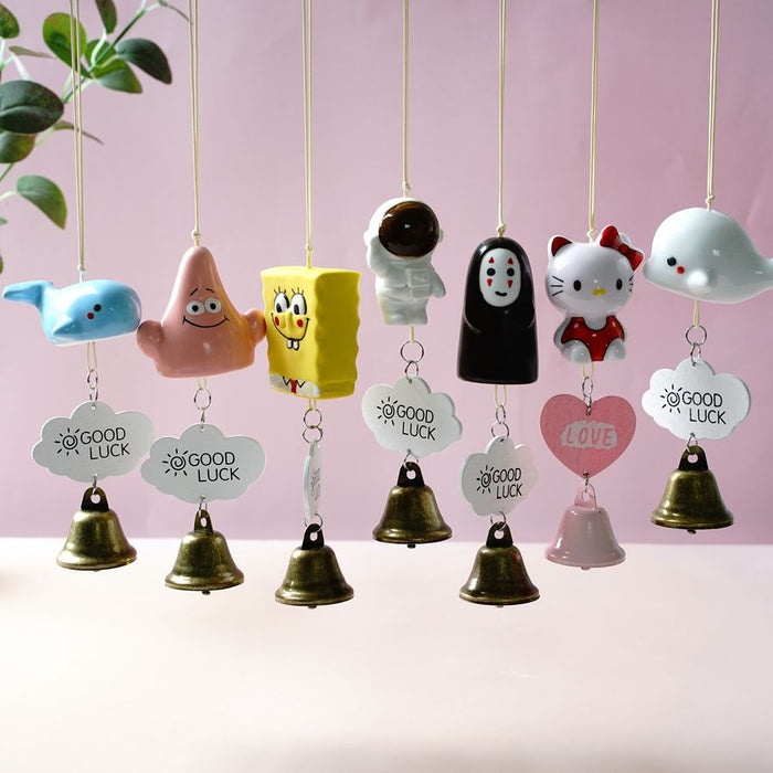 Wholesale ceramic wind chimes cute cartoon pastoral JDC-WC-YXiang002