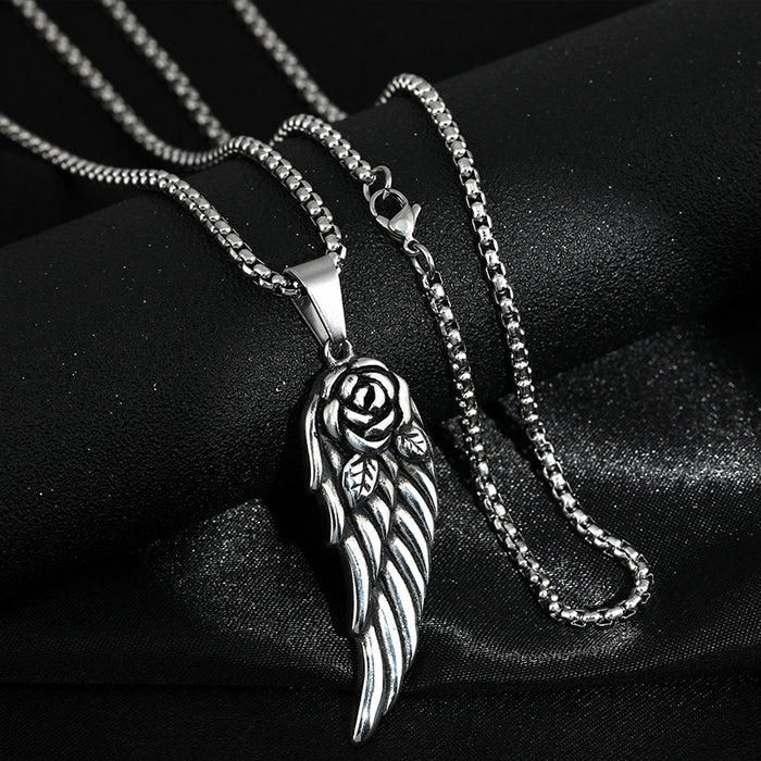 Jewelry WholesaleWholesale wing wing single wing punk hip hop alloy necklace JDC-NE-Jiaow008 Necklaces 娇婉 %variant_option1% %variant_option2% %variant_option3%  Factory Price JoyasDeChina Joyas De China