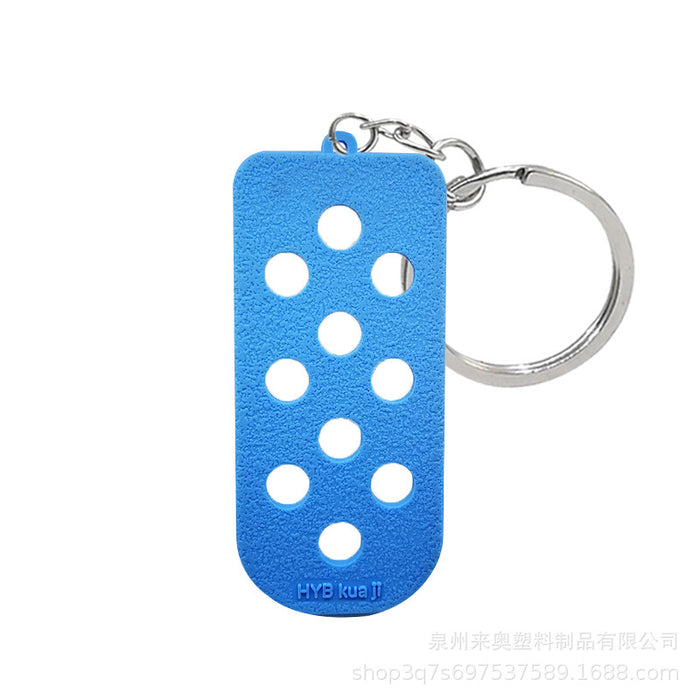 Wholesale keychain PVC DIY luminous shoes flower shoe buckle hole board  MOQ≥5 JDC-KC-LaiA001