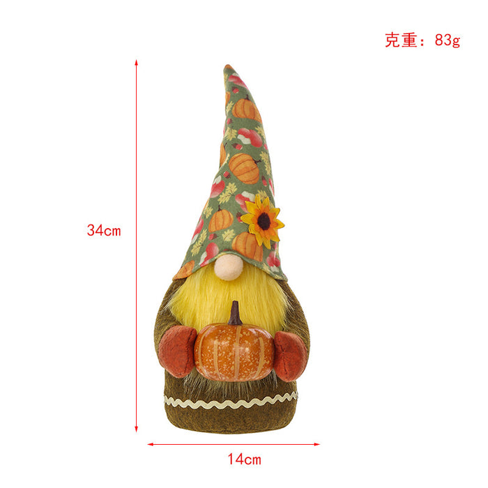 Wholesale Ornament Cloth Halloween Cute Pumpkin Faceless Doll JDC-OS-GangL035