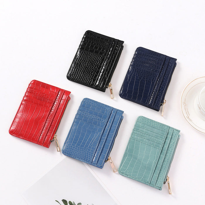 Wholesale PU Stone Pattern Card Holder JDC-WT-HongHua001