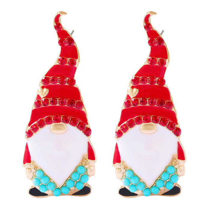 Wholesale Earrings Alloy Drop Oil Christmas MOQ≥2 JDC-ES-SHIYU002