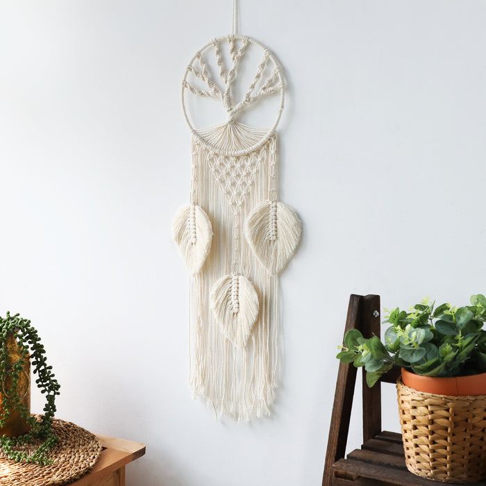 Wholesale tassel tree of life dreamcatcher tapestry wall hanging weave MOQ≥2 JDC-DC-RXin006