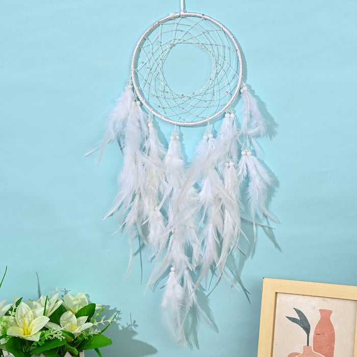 Wholesale fairy feather dream catcher diy handmade ornaments MOQ≥2 JDC-DC-JunX014