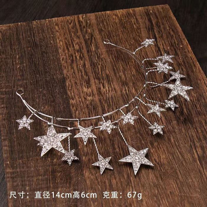 Jewelry WholesaleWholesale bride super flash fairy star Headband  JDC-HD-JianZ005 headband 简质 %variant_option1% %variant_option2% %variant_option3%  Factory Price JoyasDeChina Joyas De China