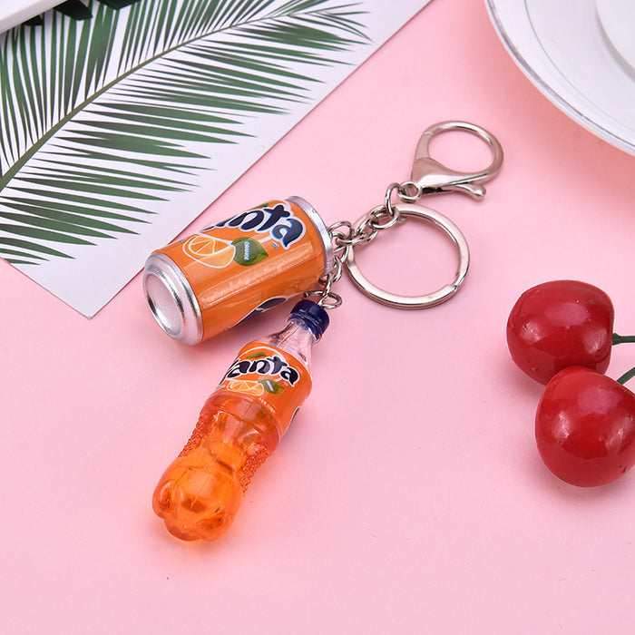 Wholesale Keychains For Backpacks PVC Cola Bottle Keychain MOQ≥2 JDC-KC-YY029