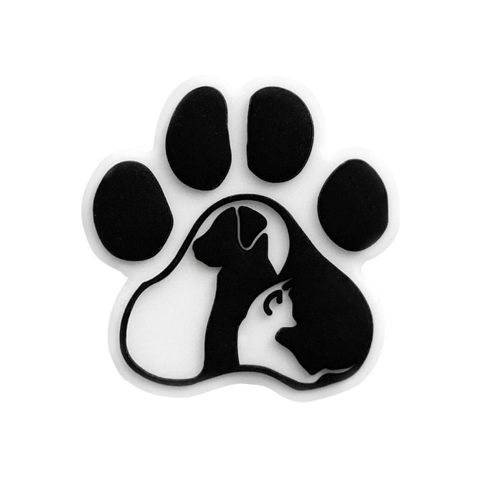 Wholesale 10PCS Creative Dog Paw Print Silicone Beads JDC-BDS-WDX055