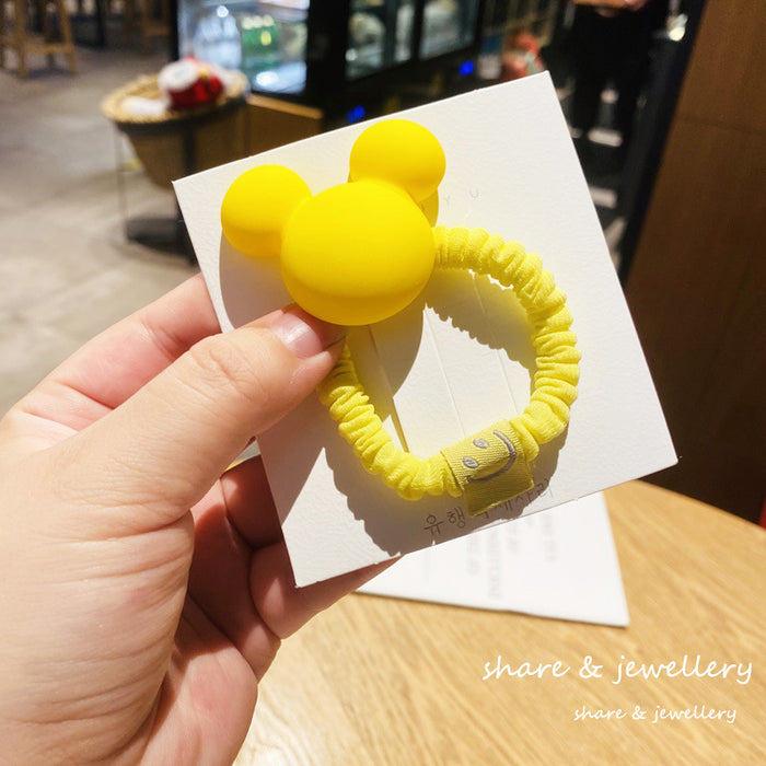 Jewelry WholesaleWholesale candy color smiley face fold leather band (F) JDC-HS-QianY002 Hair Scrunchies 茜月 %variant_option1% %variant_option2% %variant_option3%  Factory Price JoyasDeChina Joyas De China