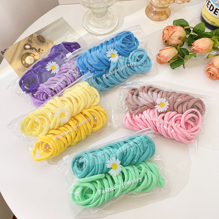 Wholesale Kids Rubber Band Candy Color Cloth Hair Scrunchies Set JDC-HS-XiY011