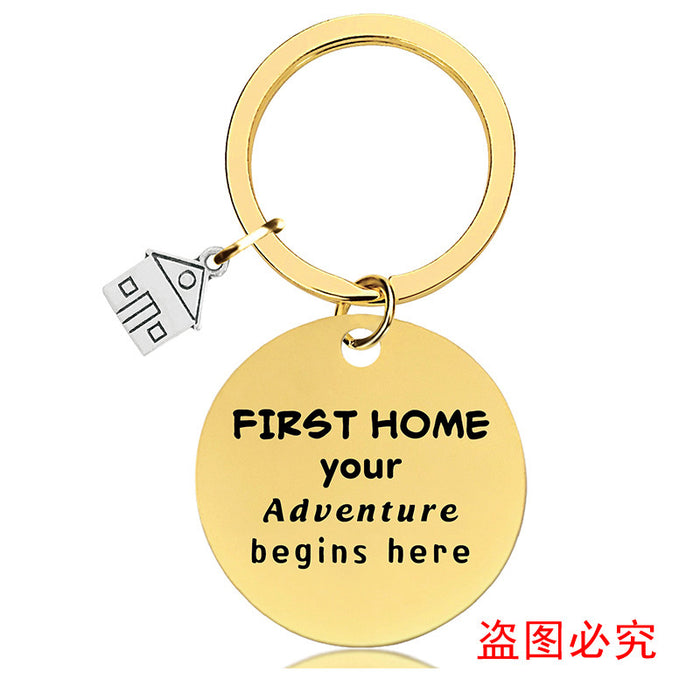 Jewelry WholesaleWholesale houses housewarming new home house lettered metal keychains JDC-KC-GangGu031 Keychains 钢古 %variant_option1% %variant_option2% %variant_option3%  Factory Price JoyasDeChina Joyas De China