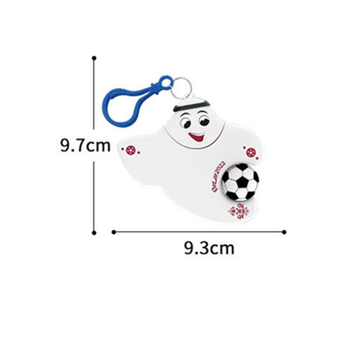 Wholesale Silicone Qatar World Cup Mascot Keychain Pendant Soccer Doll Doll MOQ≥3 JDC-KC-ShiCD001