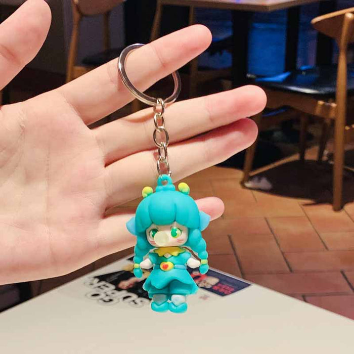 Wholesale Universal Cartoon Doll Cute Doll Bubble Epoxy Couple Keychain JDC-KC-PLei007