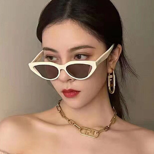 Jewelry WholesaleWholesale Small Frame Notched Cat Eye Sunglasses JDC-SG-PLS070 Sunglasses 普琳丝 %variant_option1% %variant_option2% %variant_option3%  Factory Price JoyasDeChina Joyas De China