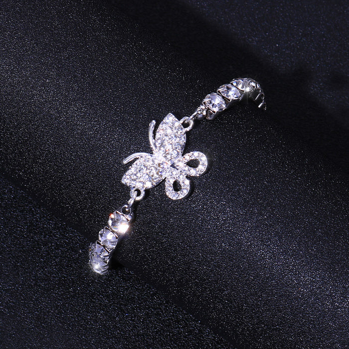 Wholesale Crystal Butterfly Anklet JDC-AS-XinS025