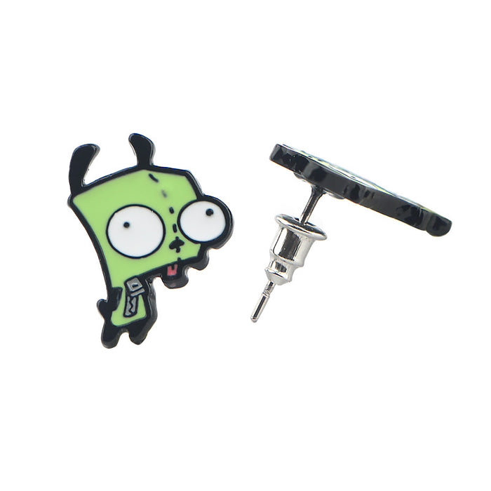 Wholesale Earring Alloy Cute Funny Cartoon Stud Earrings JDC-ES-kubei011