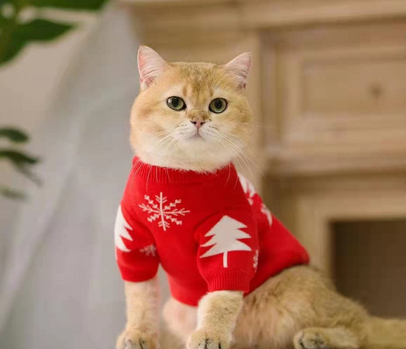 Wholesale Pet Dog Cat Christmas Sweater Warm Knit Jacket JDC-PC-Tengy005