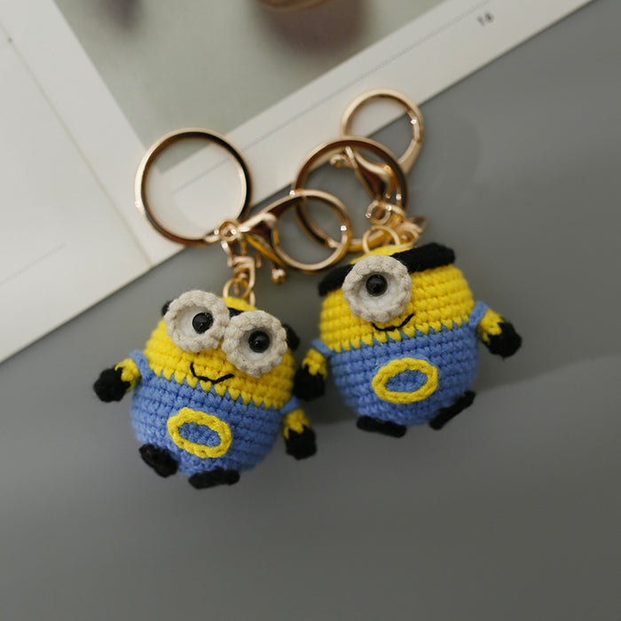 Jewelry WholesaleWholesale hand knitted small pendant wool crochet keychain MOQ≥2 JDC-KC-BDXY003 Keychains 布袋香语 %variant_option1% %variant_option2% %variant_option3%  Factory Price JoyasDeChina Joyas De China