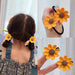 Jewelry WholesaleWholesale Cute Sunflower Hair Clip Hair Ring JDC-HS-WeiS001 Hair Scrunchies 唯尚 %variant_option1% %variant_option2% %variant_option3%  Factory Price JoyasDeChina Joyas De China