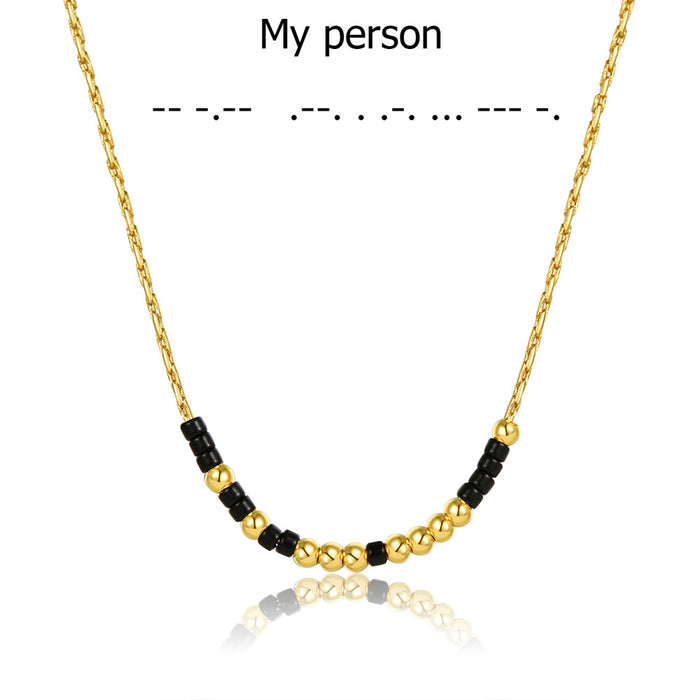 Wholesale Personalized Morse Code Necklace Couples Wild JDC-NE-yunchuan003