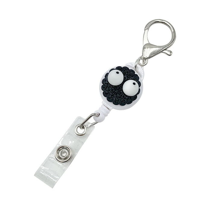 Wholesale Keychains Plastic Silicone Cute Cartoon Retractable Pull Buckle Round Cable Puller (M) MOQ≥2 JDC-KC-DKWH006