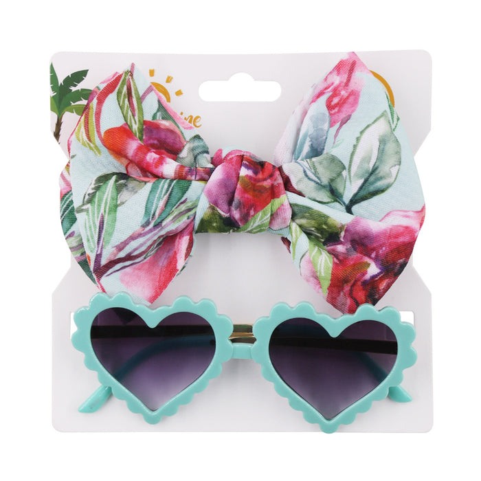 Wholesale Kids Sunglasses Combination Shade Polyester Printed Hairband JDC-SG-BoB004