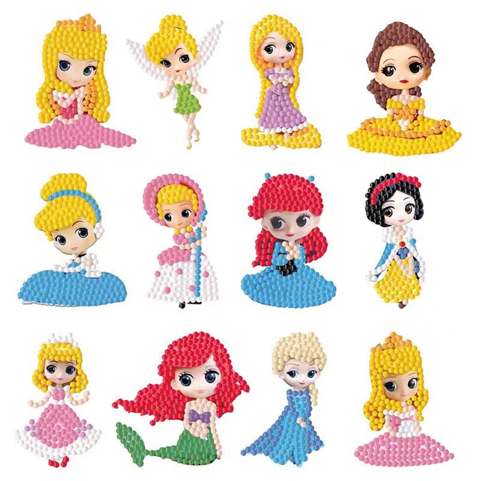 Wholesale children's puzzle cartoon princess stick diamond painting at will DIY JDC-FT-qiancai001