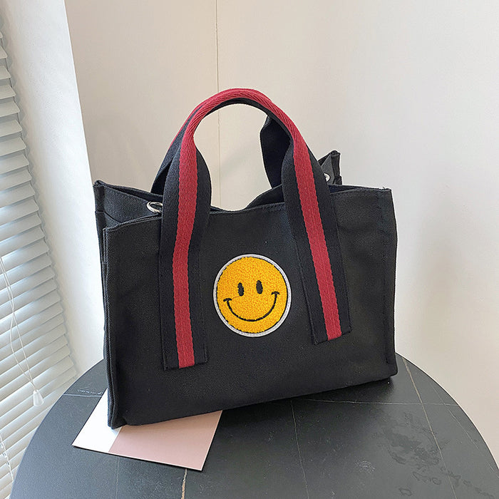 Jewelry WholesaleWholesale Plush Smiley Canvas Tote Bag JDC-HB-Wanan002 Handbags 湾岸 %variant_option1% %variant_option2% %variant_option3%  Factory Price JoyasDeChina Joyas De China