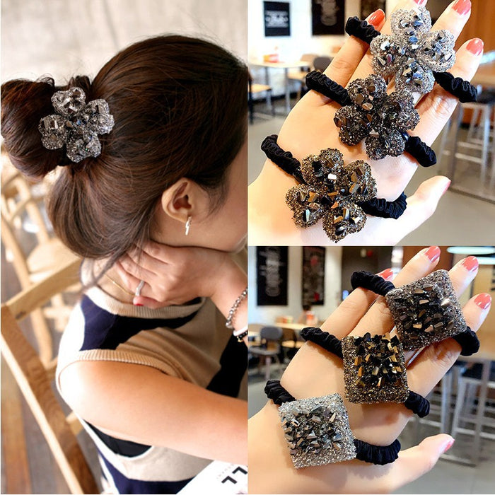 Jewelry WholesaleWholesale Simple Rhinestone Hair Tie Hair Accessories JDC-HS-DouY012 Hair Scrunchies 豆毓 %variant_option1% %variant_option2% %variant_option3%  Factory Price JoyasDeChina Joyas De China