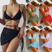 Jewelry WholesaleWholesale Solid Color Bikini Chiffon Cover Skirt Sexy Swimsuit Three Piece Set  JDC-SW-Piaoxu014 Swimwear 飘旭 %variant_option1% %variant_option2% %variant_option3%  Factory Price JoyasDeChina Joyas De China