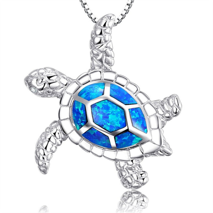 Jewelry WholesaleWholesale Imitation Opal Turtle Alloy Necklace JDC-NE-Jinque001 Necklaces 锦鹊 %variant_option1% %variant_option2% %variant_option3%  Factory Price JoyasDeChina Joyas De China