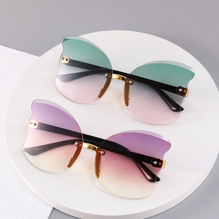 Jewelry WholesaleWholesale frameless cut edge Sunglasses wing shape SunglassesJDC-SG-SengB009 Sunglasses 森邦 %variant_option1% %variant_option2% %variant_option3%  Factory Price JoyasDeChina Joyas De China