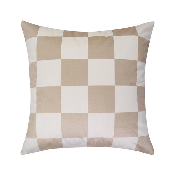 Wholesale Pillowcase Velvet Checkerboard Checkerboard JDC-PW-Feifei002