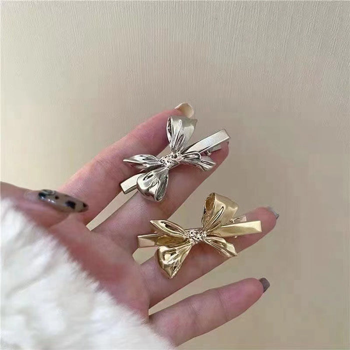 Wholesale Geometric Bow Hairpin Metal Side Clip JDC-HC-DiShuo002