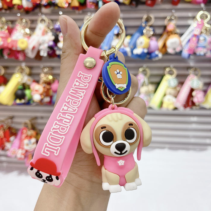 Wholesale Cartoon Dog Soft Rubber Alloy Cute Keychain (M) MOQ≥2 JDC-KC-JuShu007