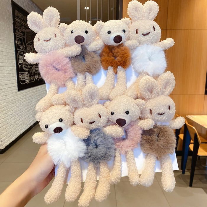 Jewelry WholesaleWholesale stereo bear bunny plush hair ring JDC-HS-GSHX063 Hair Scrunchies 恒曦 %variant_option1% %variant_option2% %variant_option3%  Factory Price JoyasDeChina Joyas De China