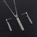 Jewelry WholesaleWholesale Ladies Rhinestone Full Diamond Cylinder Necklace Stud Earrings Set JDC-NE-JYS002 necklaces 静夜思 %variant_option1% %variant_option2% %variant_option3%  Factory Price JoyasDeChina Joyas De China