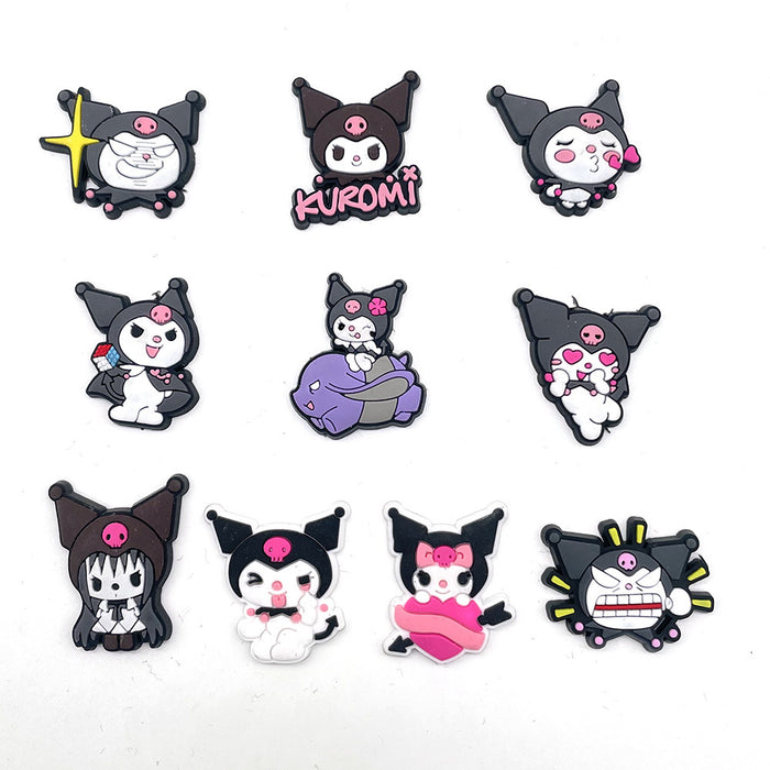 Wholesale set of 10 Cartoon Cute PVC DIY Accessories Croc Charms (M) MOQ≥3 JDC-CCS-WanX029