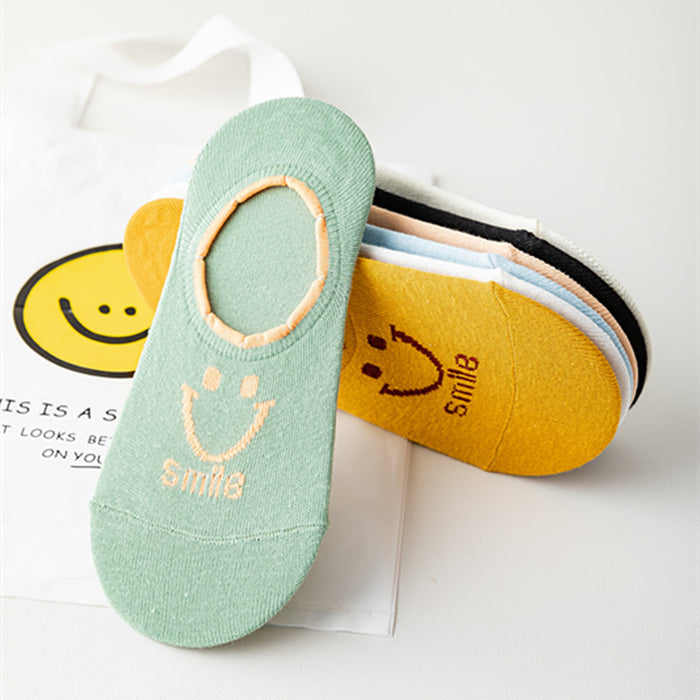 Jewelry WholesaleWholesale Smiley Cotton Anti-Slip Invisible Socks Women's Short Socks JDC-SK-BuZL008 Sock 步之蓝 %variant_option1% %variant_option2% %variant_option3%  Factory Price JoyasDeChina Joyas De China