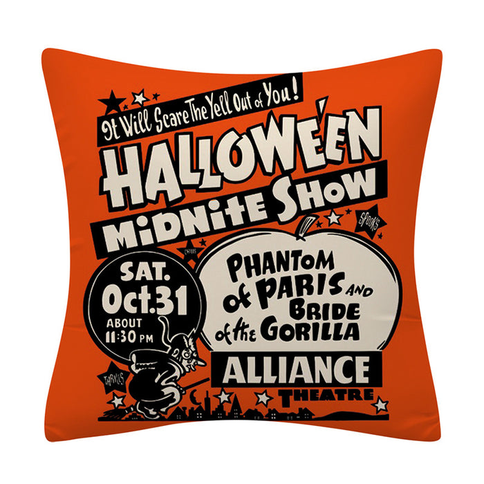 Wholesale Pillowcase Orange Halloween Polyester Pillowcase JDC-PW-Mengde005