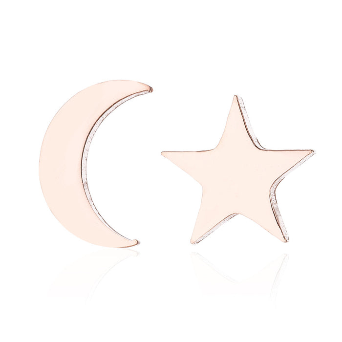 Wholesale Stainless Steel Pentagram Moon Earrings JDC-ES-SS024