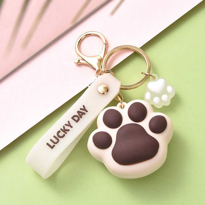 Wholesale Keychains PVC Cartoon Creative Cat Claw Cute MOQ≥2 JDC-KC-KeQ001